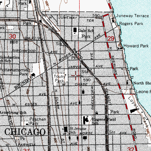 Topographic Map of Dolands Addition, IL