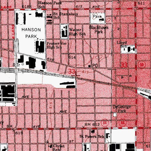 Topographic Map of Cragin Station, IL