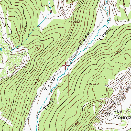 Topographic Map of Trap Park, CO