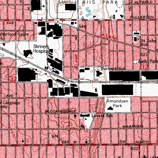 Topographic Map of Galewood Station, IL