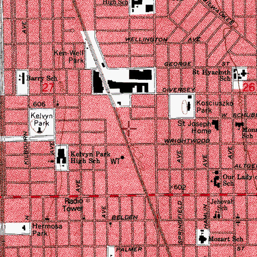 Topographic Map of Healy Industrial District, IL