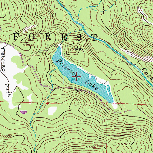 Topographic Map of Peterson Lake, CO