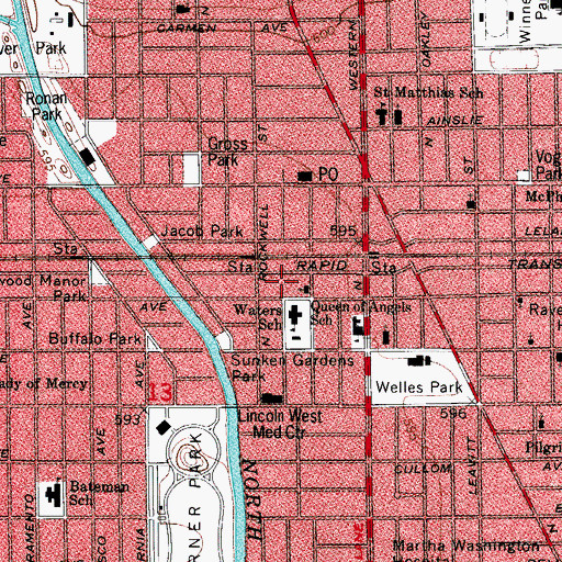 Topographic Map of Diamonds Pasture, IL