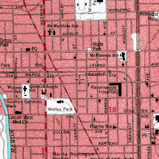 Topographic Map of Swedentown, IL