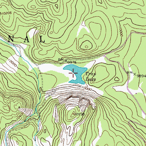Topographic Map of Trap Lake, CO