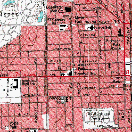 Topographic Map of Summerdale, IL