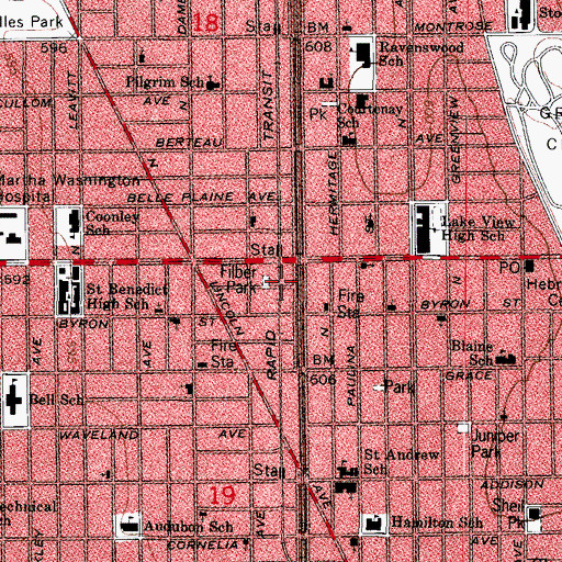 Topographic Map of Cuyler, IL