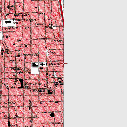 Topographic Map of Canal Trustees, IL