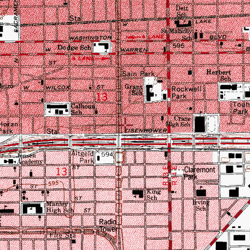 Topographic Map of Maplewood Courts, IL