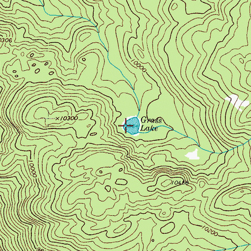 Topographic Map of Grass Lake, CO