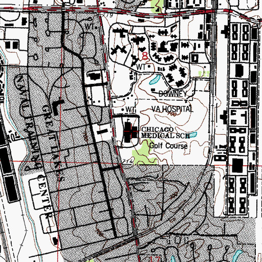 Topographic Map of Chicago Medical School, IL