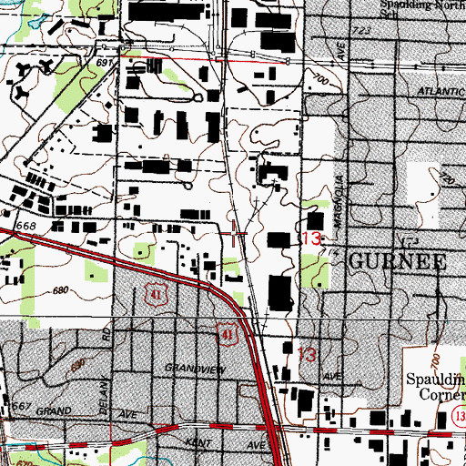 Topographic Map of Chittenden, IL