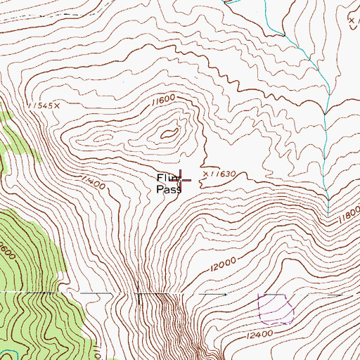 Topographic Map of Flint Pass, CO