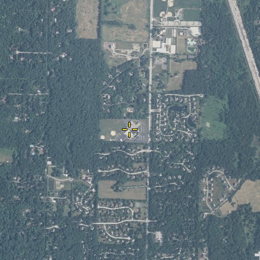 Aerial/Satellite Image of Daniel Wright Junior High School, IL