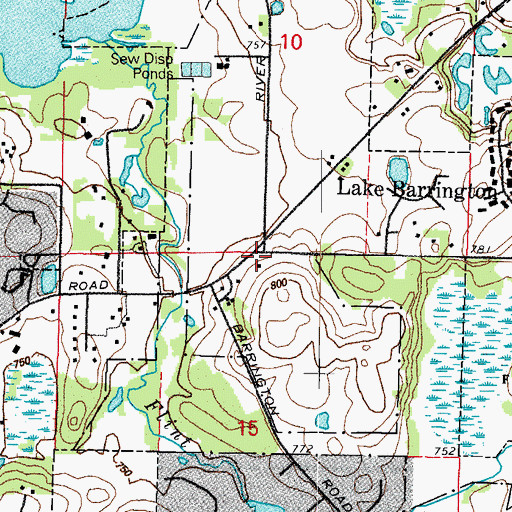 Topographic Map of Flynn Creek School (historical), IL