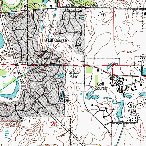 Topographic Map of Grove Park, IL