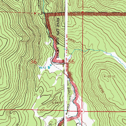 Topographic Map of Cascade Creek, CO