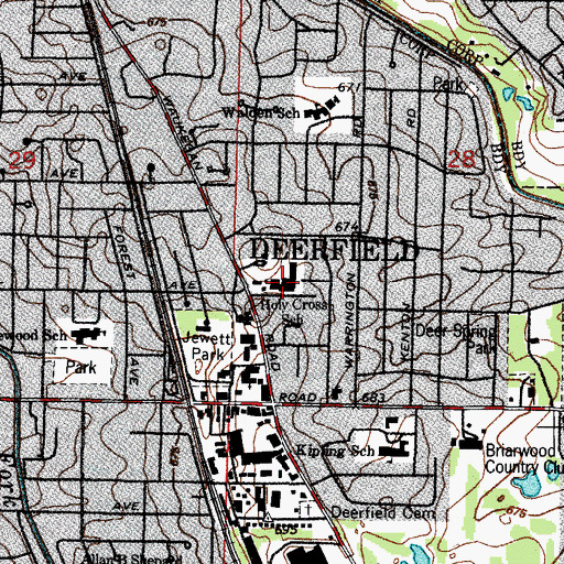 Topographic Map of Holy Cross School, IL