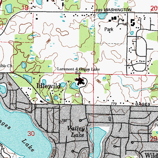 Topographic Map of Laremont and Gages Lake School, IL