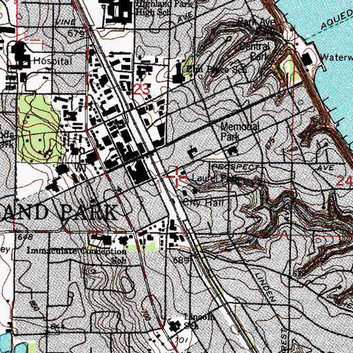 Topographic Map of Laurel Park, IL