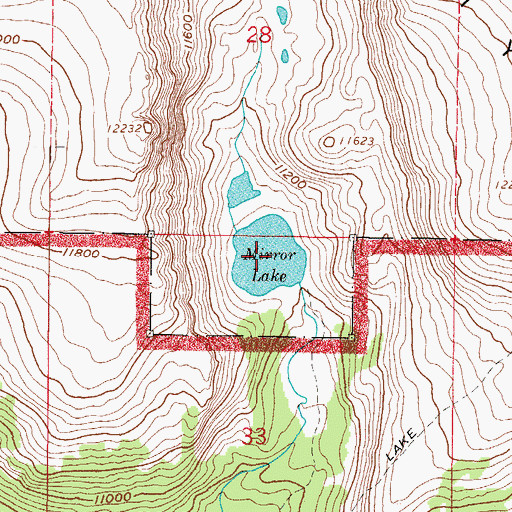 Topographic Map of Mirror Lake, CO