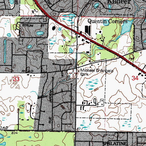 Topographic Map of Michael D'Angelo Park, IL