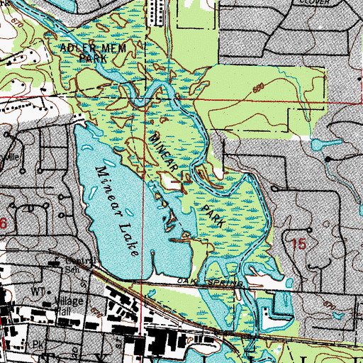 Topographic Map of Minear Park, IL