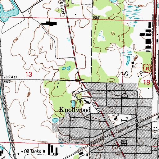 Topographic Map of Moran Corners, IL