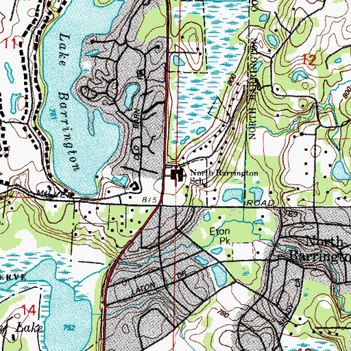 Topographic Map of North Barrington Elementary School, IL