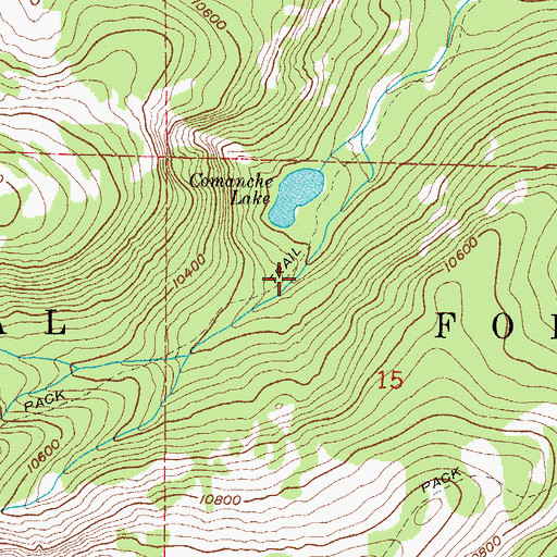 Topographic Map of Comanche Lake, CO
