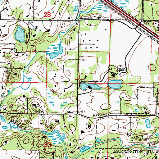 Topographic Map of Porter School (historical), IL