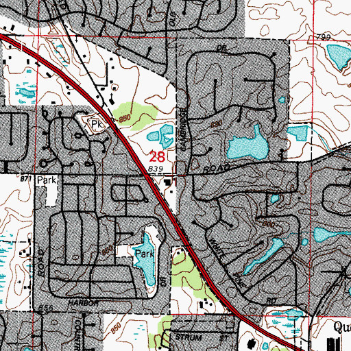 Topographic Map of Putnam (historical), IL
