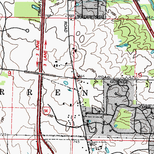 Topographic Map of Stafford School (historical), IL