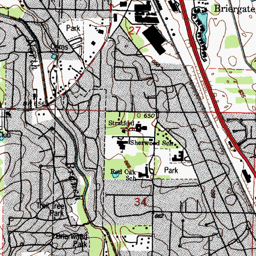 Topographic Map of North Shore Academy, IL