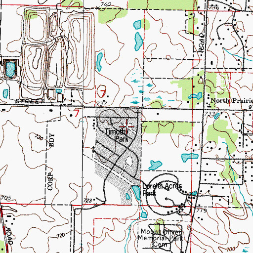 Topographic Map of Timothy Park, IL
