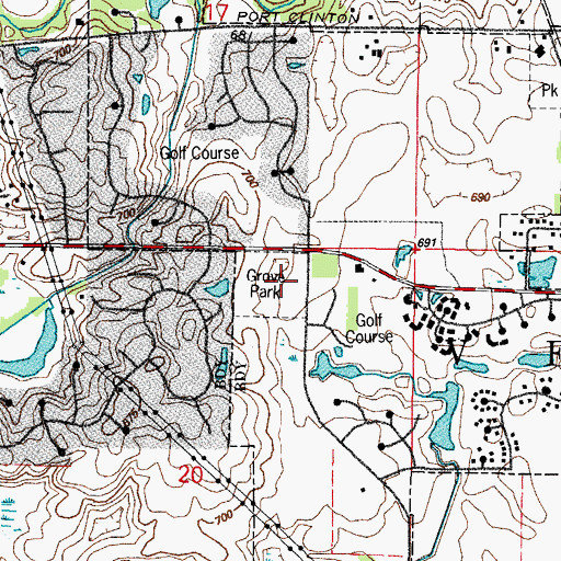 Topographic Map of Twin Groves Middle School, IL