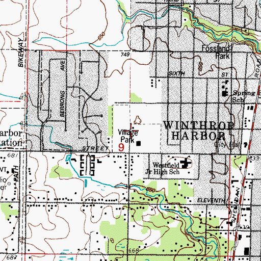 Topographic Map of Village Park, IL