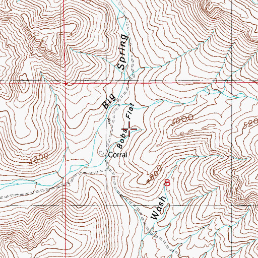 Topographic Map of Bobs Flat, AZ