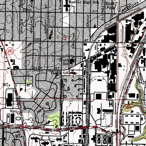 Topographic Map of Howard A Yeager School, IL