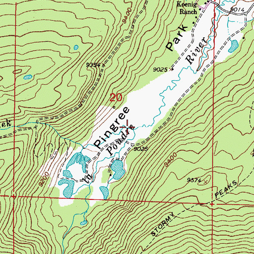 Topographic Map of Fall Creek, CO