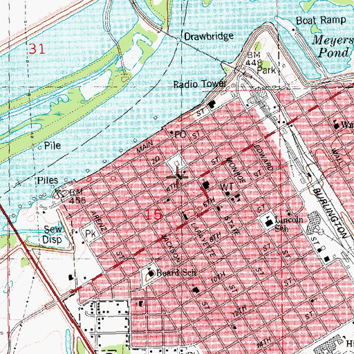 Topographic Map of First Congregational United Church of Christ, IL