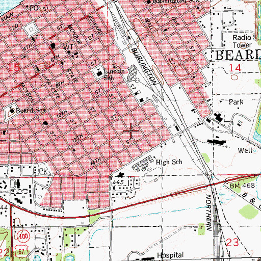 Topographic Map of Reorganized Church of Jesus Christ of Latter Day Saints, IL
