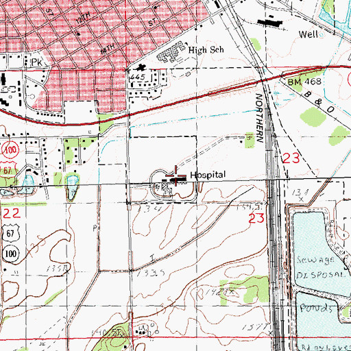 Topographic Map of Saint Lukes Health Care Center, IL