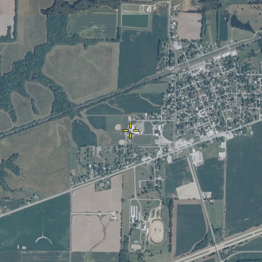 Aerial/Satellite Image of Brownstown Elementary School, IL