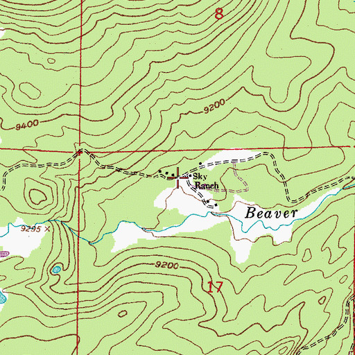 Topographic Map of Sky Ranch, CO