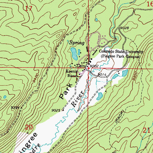 Topographic Map of Koenig Ranch, CO