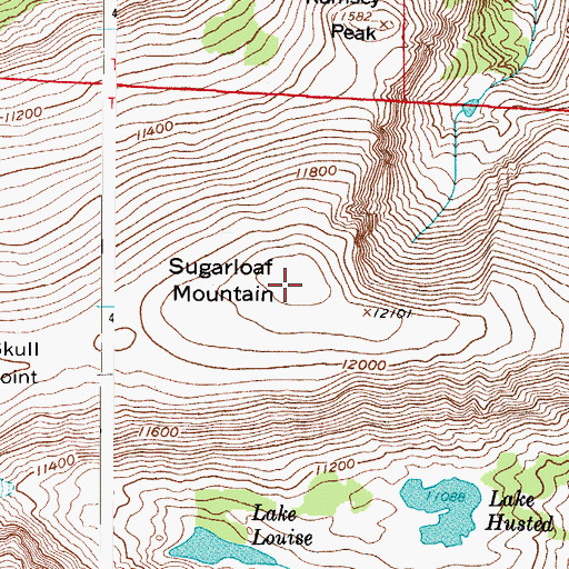 Topographic Map of Sugarloaf Mountain, CO