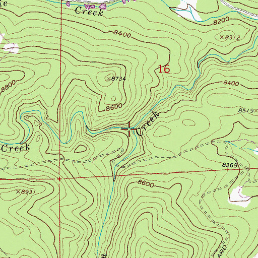 Topographic Map of Elk Creek, CO