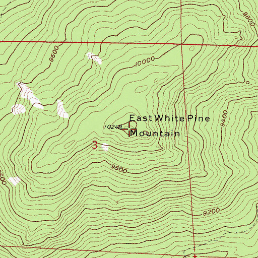 Topographic Map of East White Pine Mountain, CO