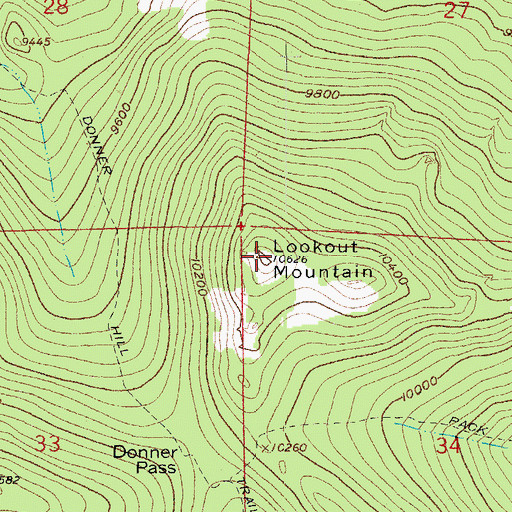 Topographic Map of Lookout Mountain, CO